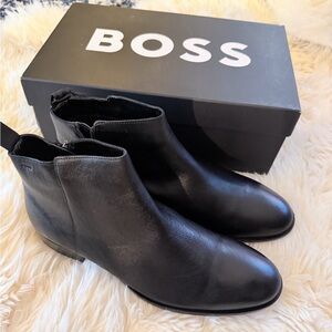 Boss Men's Elegant Black Ankle Boots